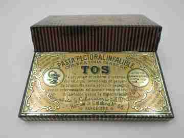 Lithographed tinplate box. Pectoral cough paste from Doctor Andreu. 1920's. Spain