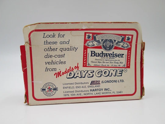 Lledo. Models of Days Gone. Budweiser delivery van. Original box. Diecast. England