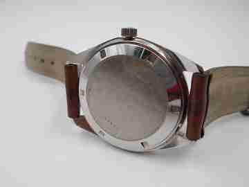 Longines Admiral 5 stars. Stainless steel. Automatic. Black dial. Calendar. 1960's