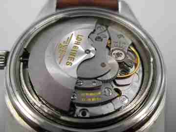 Longines Admiral 5 stars. Stainless steel. Automatic. Black dial. Calendar. 1960's