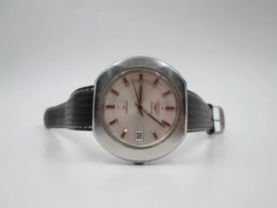 Longines Admiral HF. Acero. Fecha. Automático. Suiza. Correa. 1969