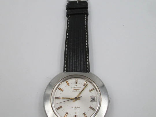 Longines Admiral HF. Acero. Fecha. Automático. Suiza. Correa. 1969