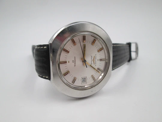 Longines Admiral HF. Acero. Fecha. Automático. Suiza. Correa. 1969