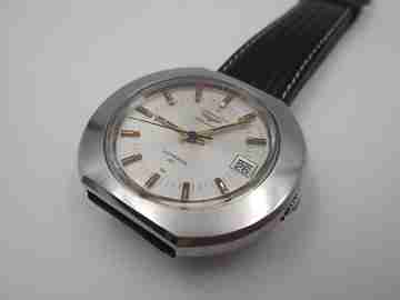 Longines Admiral HF. Steel. Date. Automatic. 1969. Swiss. Strap