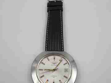 Longines Admiral HF. Steel. Date. Automatic. 1969. Swiss. Strap