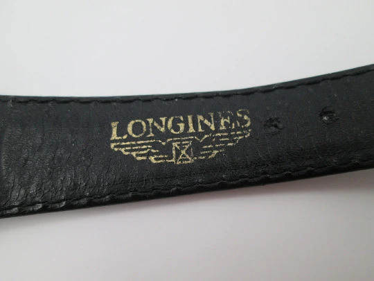 Longines extraplano. Acero y chapado oro 20 micras. Automático. Calendario. Correa