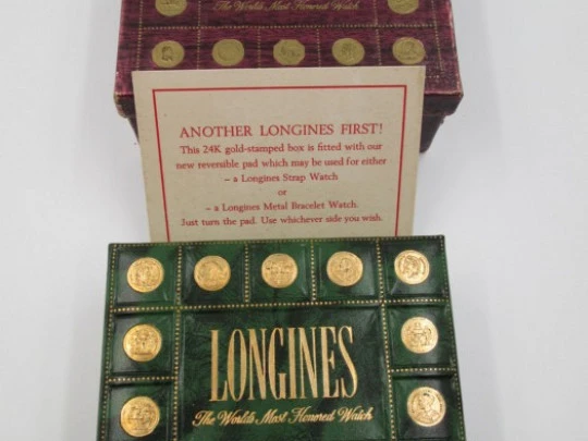 Longines Flagship. 18k yellow gold. 1950's. Strap. Box. Manual wind