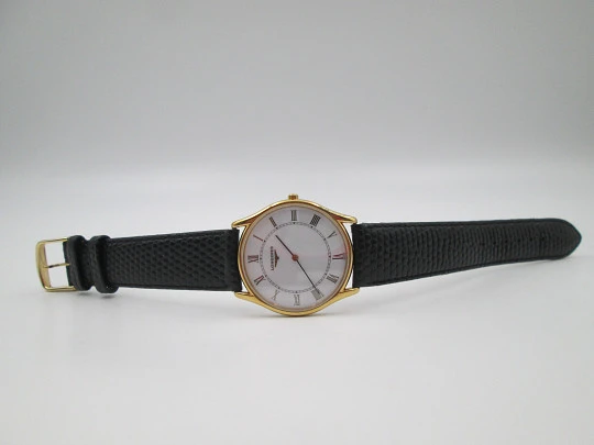 Longines La Grande Classique unisex dress watch. Gold plated & stainless steel. Quartz