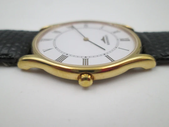 Longines La Grande Classique unisex dress watch. Gold plated & stainless steel. Quartz