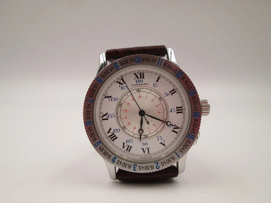 Longines Lindbergh Hour Angle. Acero inoxidable. Automático. Estuche. 2010