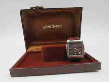 Longines Ultra Chron. Stainless steel. Automatic. Calendar. Blue dial. 1980's