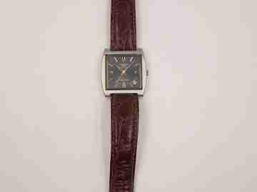 Longines Ultra Chron. Stainless steel. Automatic. Calendar. Blue dial. 1980's