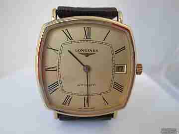 Longines. 20 microns gold-plated. Steel. 1970's. Automatic