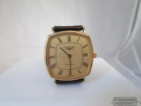 Longines. 20 microns gold-plated. Steel. 1970's. Automatic