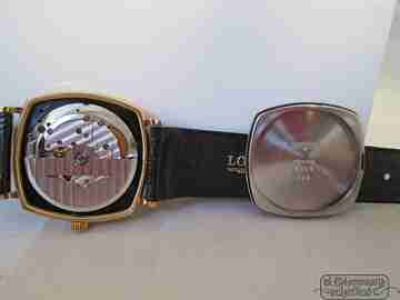 Longines. Acero / chapado oro 20 micras. Cuadrado. Automático. 1970