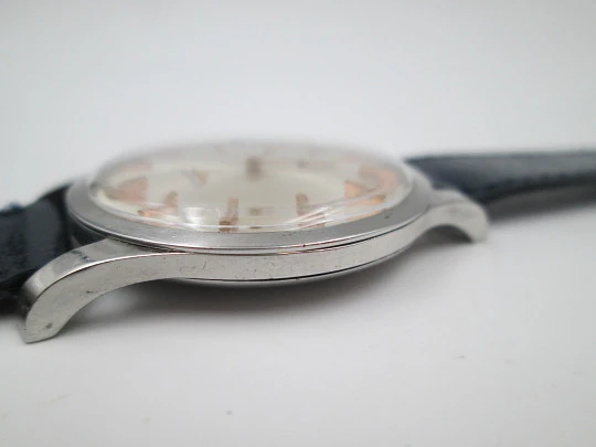 Longines. Acero inoxidable. Cuerda manual. Segundero. 1960. Suiza Longines. Acero inoxidable. Cuerda manual. Segundero. 1960. Suiza