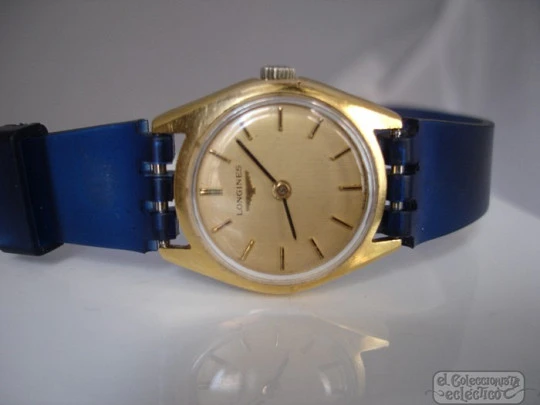 Longines. Gold-plated and steel back. 1970's. 17 jewels. Swiss