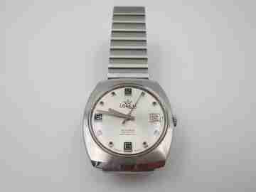 Lorem. Stainless steel. Automatic. Calendar. Bracelet. Swiss. 1970's