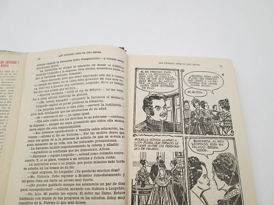 Los jóvenes años de una reina. Libro ilustrado. Colección Historias. Bruguera, 1958