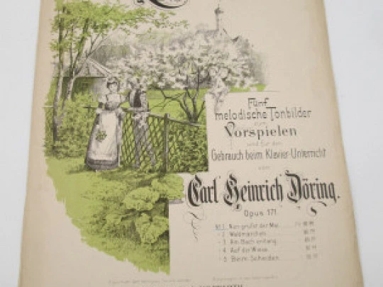 Lose Blätter Opus 171. Carl Heinrich Döring. Nun grüsst der Mai. Siglo XIX. Alemania