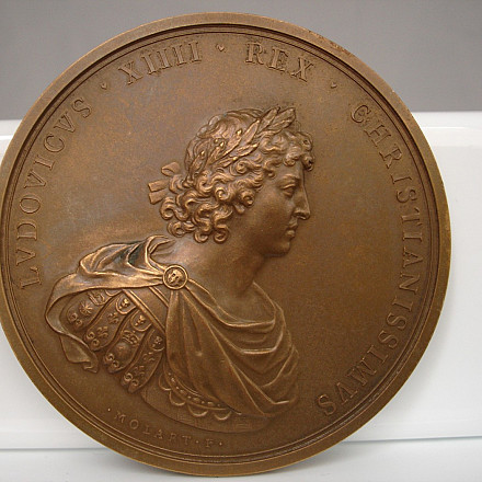 Louis Xiv, France King, High Relief, 1972, Bronze, Molart Engraver