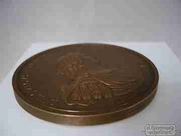 Louis XIV. France king. High relief. 1972. Bronze. Molart engraver