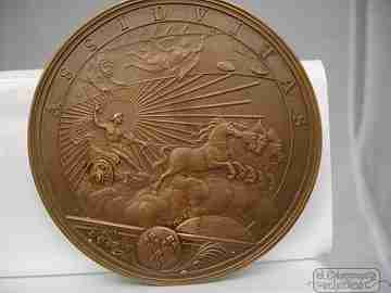 Louis XIV. France king. High relief. 1972. Bronze. Molart engraver