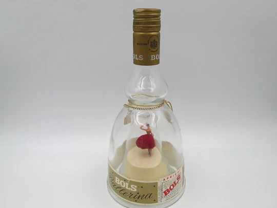 Lucas Bols ballerina wind-up musical bottle. Brindisi La Traviata. Holland. 1950's