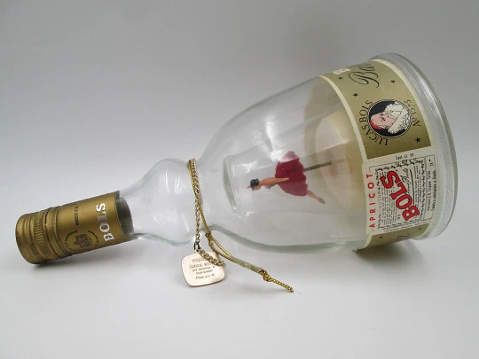 Lucas Bols ballerina wind-up musical bottle. Brindisi La Traviata. Holland. 1950's