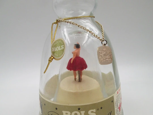 Lucas Bols ballerina wind-up musical bottle. Brindisi La Traviata. Holland. 1950's