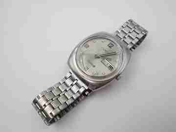 Luxor Tiros. Acero inoxidable. Automático. Brazalete. Día y fecha. 1970. Suiza