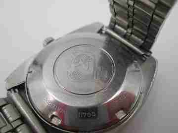 Luxor Tiros. Acero inoxidable. Automático. Brazalete. Día y fecha. 1970. Suiza