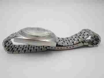 Luxor Tiros. Stainless steel. Automatic. Date & day. Bracelet. Swiss. 1970's