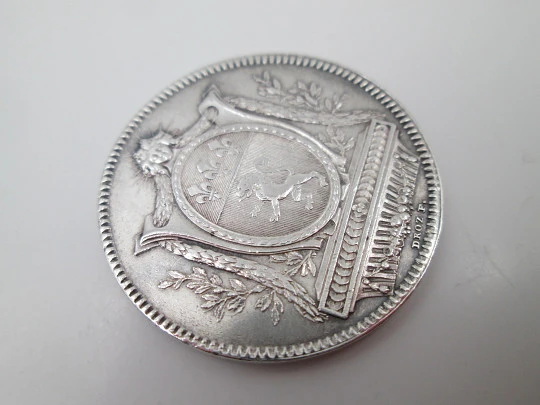 Lyon Exchange Agents medal. Sterling silver. Jean-Pierre Droz. 1816. France