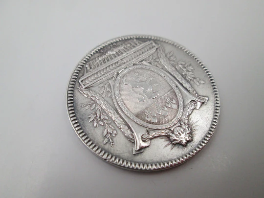 Lyon Exchange Agents medal. Sterling silver. Jean-Pierre Droz. 1816. France