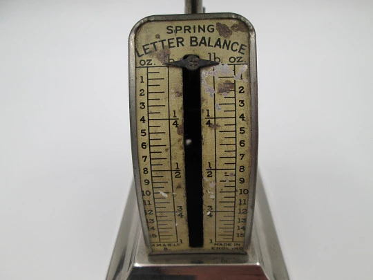 M. Myers & Son spring letter balance / scale. England. 1930's. Silver metal