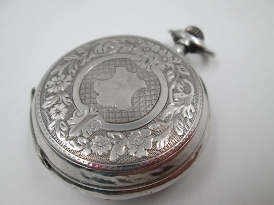 M.P. grand complication pocket watch. 800 silver. Quantiéme Suisse. 1900