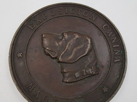 Madrid Dog Show. Bronze, 1891. Merit Award. High relief