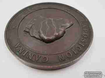 Madrid Dog Show. Bronze, 1891. Merit Award. High relief