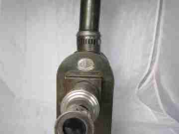 Magic lantern. Johann Falk. Oil lamp. Lens. 1905. Seven slides
