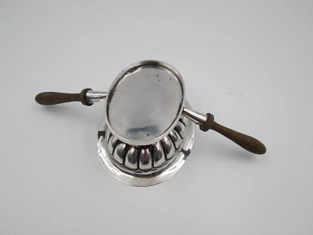 Manual Cigarette Burner Sterling Silver And Wood Handles