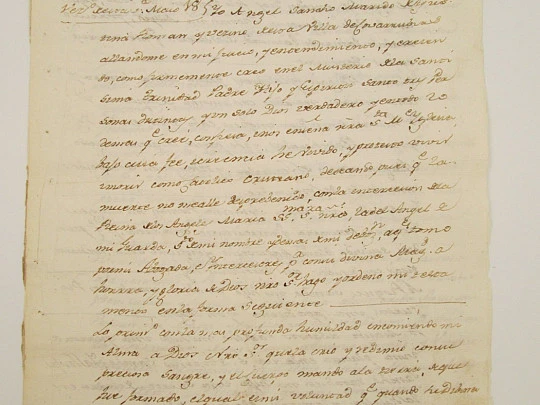 Manuscript 1815. Ángel Sancho testament. Two tax seals