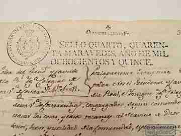 Manuscript 1815. Canon power. 2 pages. Two tax seals