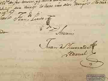 Manuscript 1818. Tomás Subiñas testament. Two tax seals