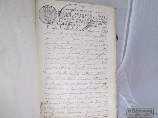 Manuscript. 1758. Census contract. Vélez. Parchment covers. 166 pages