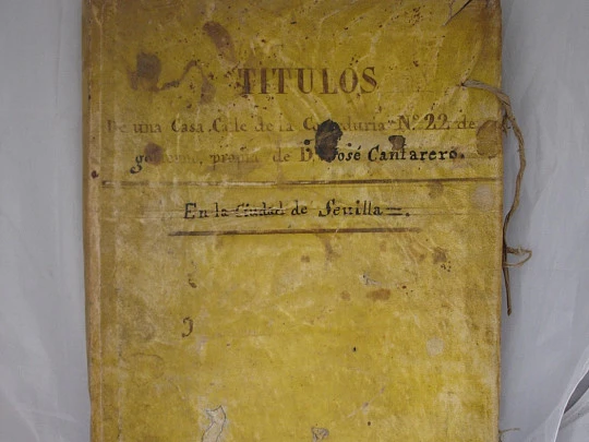 Manuscrito. Títulos vivienda. Sevilla. 1725-1848. Pergamino