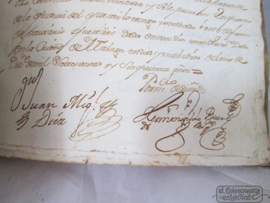 Manuscrito. Venta judicial casa. 1750. Málaga. Tapas pergamino