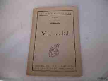 Map coated fabric. Valladolid. Martín publisher. 1952. Colour. 6 pages