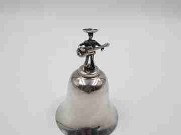 Mariachi hand bell. 1970's. Clapper. Ecuadorian Silversmiths