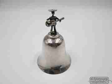 Mariachi hand bell. 1970's. Clapper. Ecuadorian Silversmiths